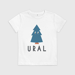 Футболка хлопковая детская Урал ёлка, цвет: белый