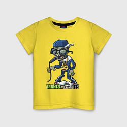 Футболка хлопковая детская Диджей зомби, цвет: желтый