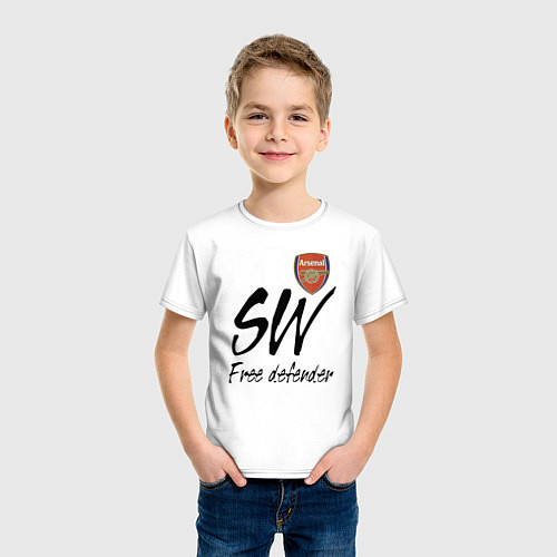 Детская футболка Arsenal - sweeper - England - London / Белый – фото 3