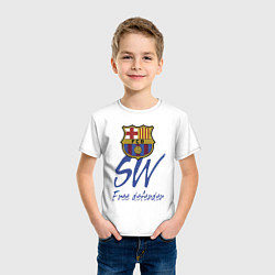 Футболка хлопковая детская Barcelona - Spain - sweeper, цвет: белый — фото 2