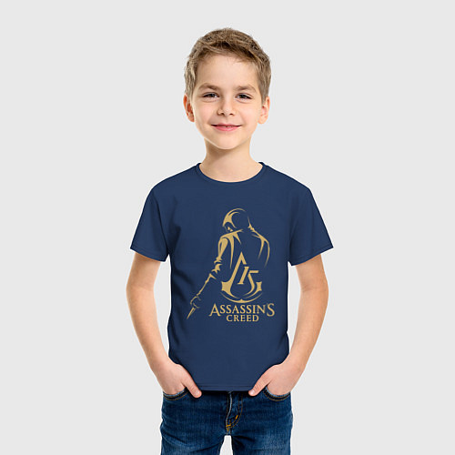 Детская футболка Assassins creed 15 лет / Тёмно-синий – фото 3