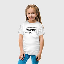 Футболка хлопковая детская Far Cry gaming champion: рамка с лого и джойстиком, цвет: белый — фото 2