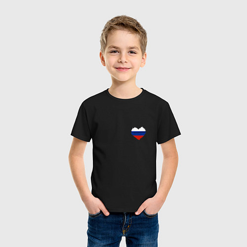 Детская футболка Россия всегда в сердце / Черный – фото 3