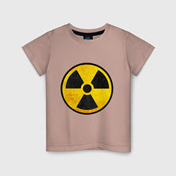 Футболка хлопковая детская Atomic Nuclear, цвет: пыльно-розовый