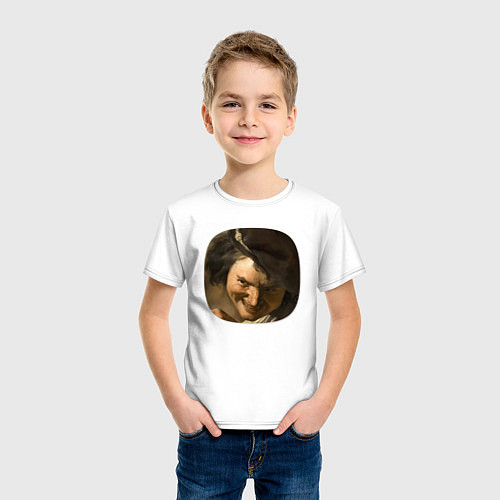 Детская футболка Картина ренессанса - хитрость / Белый – фото 3