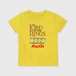 Футболка хлопковая детская Audi - властелин колец, цвет: желтый