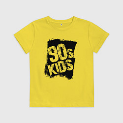Футболка хлопковая детская Дети девяностых, цвет: желтый