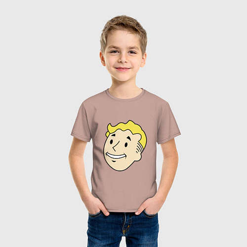 Детская футболка Vault boy head / Пыльно-розовый – фото 3