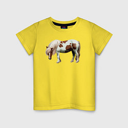 Футболка хлопковая детская Шетлендский пони, цвет: желтый