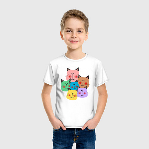 Детская футболка Забавные котики / Белый – фото 3