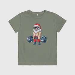 Детская футболка Санта силач