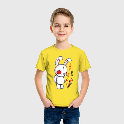 Детская футболка С новым годом, братан - holiday / Желтый – фото 3