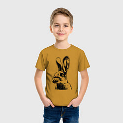 Футболка хлопковая детская Wild rabbit, цвет: горчичный — фото 2