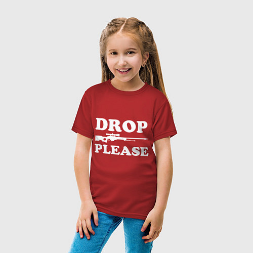 Детская футболка Drop AWP Please / Красный – фото 4