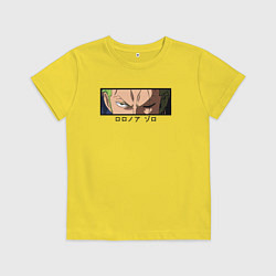 Футболка хлопковая детская Зоро Ророноа, цвет: желтый