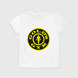 Футболка хлопковая детская Golds GYM, цвет: белый