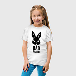 Футболка хлопковая детская Bad rabbit, цвет: белый — фото 2