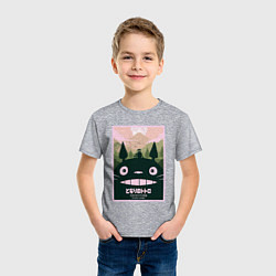 Футболка хлопковая детская Totoro poster, цвет: меланж — фото 2