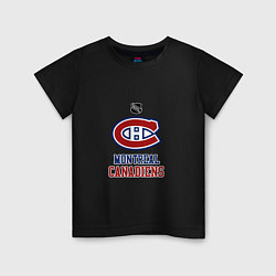 Футболка хлопковая детская Монреаль Канадиенс - НХЛ, цвет: черный