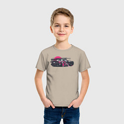 Футболка хлопковая детская JDM Girl, цвет: миндальный — фото 2