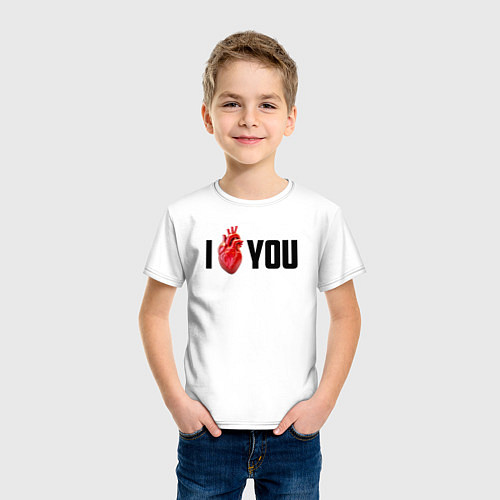 Детская футболка I love you - прикол / Белый – фото 3