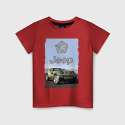 Футболка хлопковая детская Chrysler Jeep - concept, цвет: красный