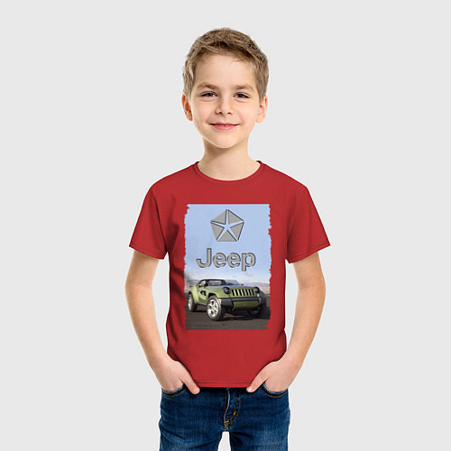 Детская футболка Chrysler Jeep - concept / Красный – фото 3