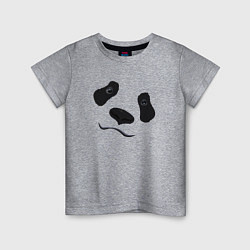 Футболка хлопковая детская Взгляд панды, цвет: меланж