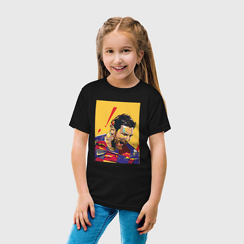 Детская футболка Барса Месси / Черный – фото 4