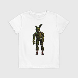 Футболка хлопковая детская Springtrap, цвет: белый