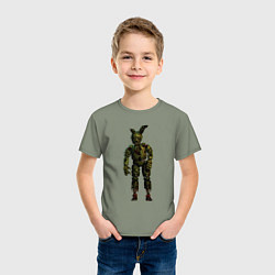 Футболка хлопковая детская Springtrap, цвет: авокадо — фото 2