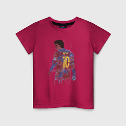 Футболка хлопковая детская Color Messi, цвет: маджента