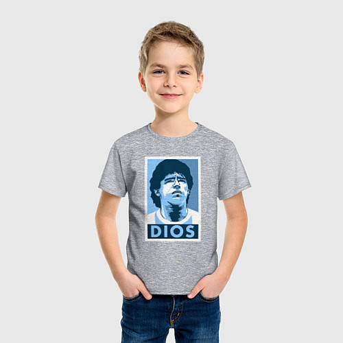 Детская футболка Dios Maradona / Меланж – фото 3