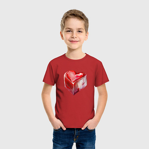 Детская футболка Большое сердце / Красный – фото 3
