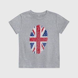 Футболка хлопковая детская Отпечаток Британии, цвет: меланж