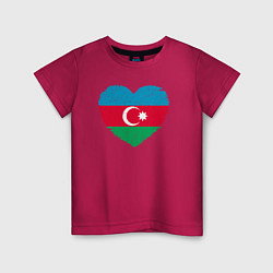 Футболка хлопковая детская Сердце Азербайджана, цвет: маджента