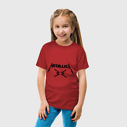 Футболка хлопковая детская Metallica, цвет: красный — фото 2