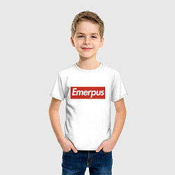 Футболка хлопковая детская Emerpus - joke, цвет: белый — фото 2