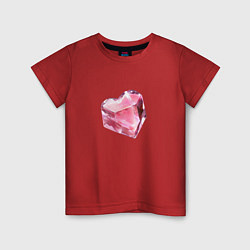 Футболка хлопковая детская Рубиновое сердце, цвет: красный