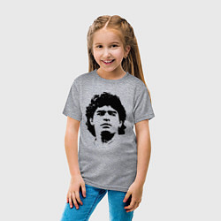 Футболка хлопковая детская Face Maradona, цвет: меланж — фото 2
