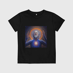 Футболка хлопковая детская Человек солнца, цвет: черный