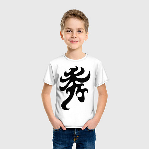 Детская футболка Японский иероглиф - Элегантность / Белый – фото 3