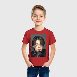 Футболка хлопковая детская Handsome Jimin, цвет: красный — фото 2