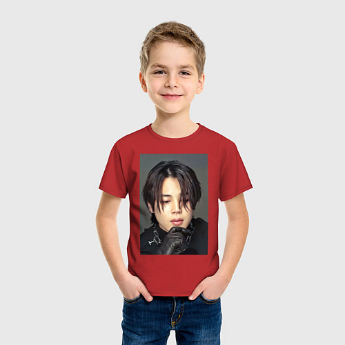 Детская футболка Handsome Jimin / Красный – фото 3