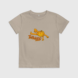 Футболка хлопковая детская Тыквандо, цвет: миндальный