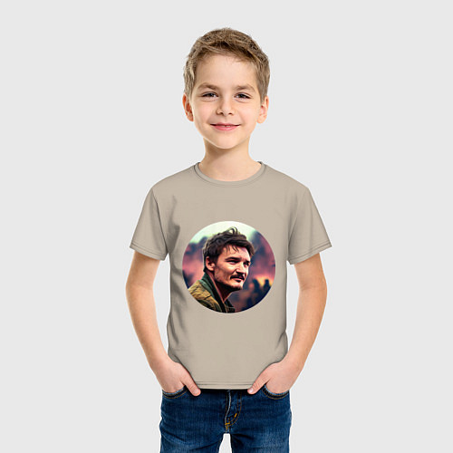 Детская футболка Педро Паскаль улыбается / Миндальный – фото 3