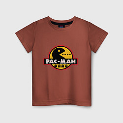 Футболка хлопковая детская Pac-man game, цвет: кирпичный