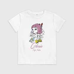 Футболка хлопковая детская Gloria - pulp fiction, цвет: белый