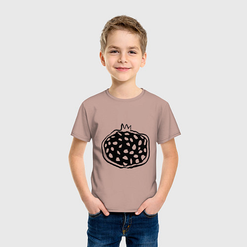 Детская футболка Гранат в разрезе скетч / Пыльно-розовый – фото 3