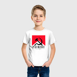 Футболка хлопковая детская USSR Patriot, цвет: белый — фото 2